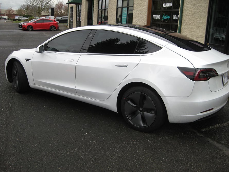 Tinted car window by Elite Solar Control in Portland